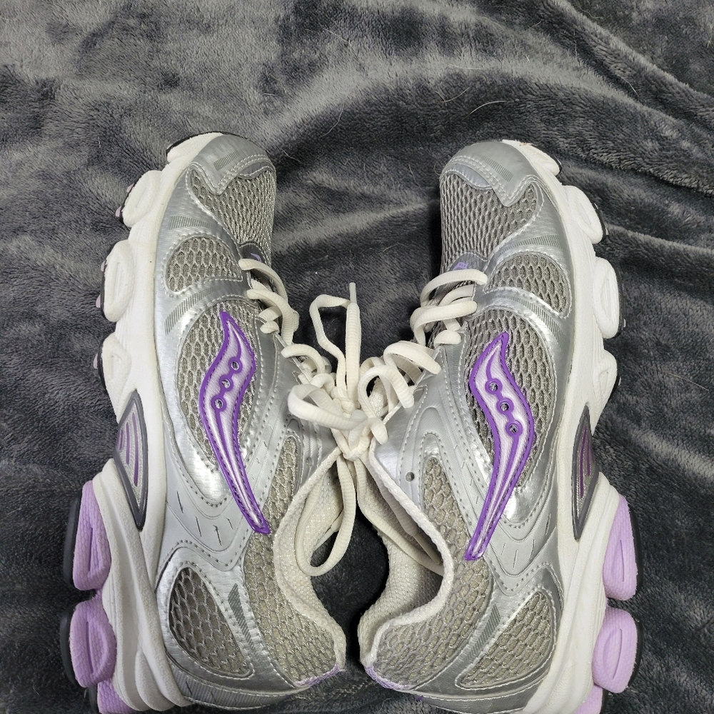 Saucony Women's Athletic Shoes in Silver and Purple - Picture 7 of 7